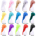 Men's Durag Silky Breathable Hip Hop Du Doo Rag Wings Satin Biker Head Wrap Pirate Hat Satin Bandana Long Tail Satin Silky Durag MegaBDM