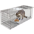32" Humane Animal Trap Steel Cage for Live Rodent Control Rat Squirrel Raccoon