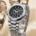 Fashion Water Resistant Stainless Steel Mutli-function Quartz Movement Wrist Watches for Men