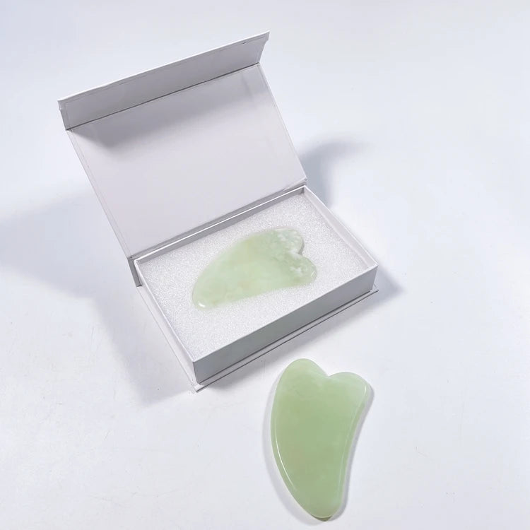 China Factory Supplier Xiuyan Jade Facial Gua Sha v Shape Gua Sha Board
