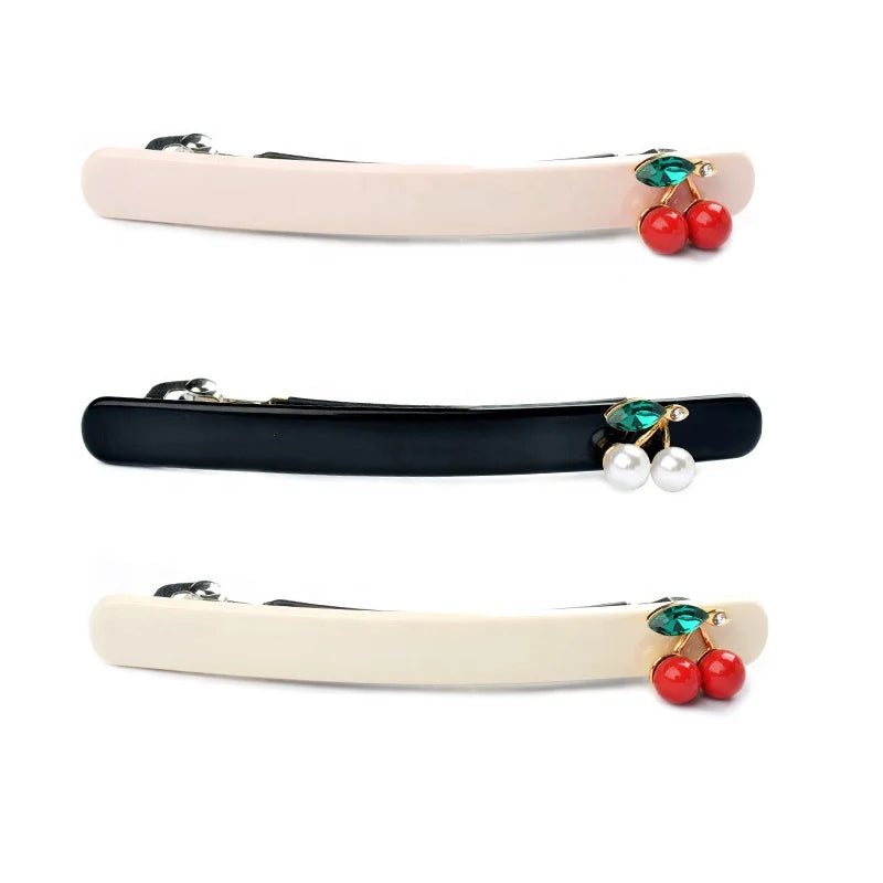 Exquisite Small Cherry Hair Barrette Clips Little Girl Hair Barrettes Christmas Gift Barrettes Enfant