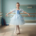 Long Romantic Ballet Tutu Blue Ballet Dress Performance Clothes Swan Lake Ballerine Femme Children Girls Fairy Ballet Costume
