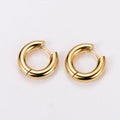 Minimalist Trending Products Fashion Fine Stainless Steel 4mm Chunky Hoop Earings Jewelry Women Free Shipping
