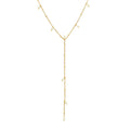 Fashion Y-shaped Tassel Long Letter Necklace Clavicle Chain Titanium Steel Plated 18k Real Gold Jewelry for Lady