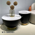 Modern Nordic Living Room Furniture Tea Table Round Center Stainless Steel Side Sintered Stone Top Coffee Table