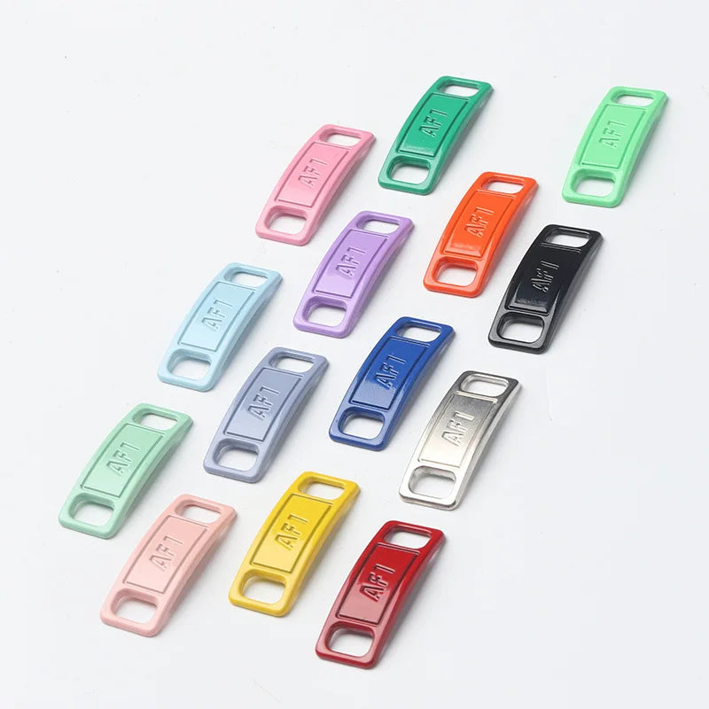 High Quality AF1 Metal Charm Lock Colored Decoration Accessories for Nik Sneaker Sport Shoes 1 Pair Accept Custom Laser Print