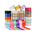3-38mm Luxury Double Face Polyester Gold Silver Purl Satin Christmas Glitter Ribbon for Decorative Packing