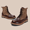 High Quality Retro Vintage Cow Genuine Leather Men's Ankle Bootie Plus Size Paratroop Chukka Hiking Boots Western