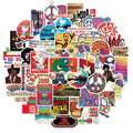 50Pcs Pop Music Woodstock Rock Festival Stickers Graffiti Phone Table Luggage Laptop Diy Bottle Car Decor Stickers