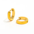 18K Gold Plated Minimalist Gold Hoop Earring Stainless Steel Versatile  Earring Jewelry Wholesale