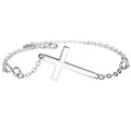 Fine Jewelry Cross Charm Bracelet 925 Sterling Silver Dainty Love Heart Infinity Charm Link Bracelet For Women