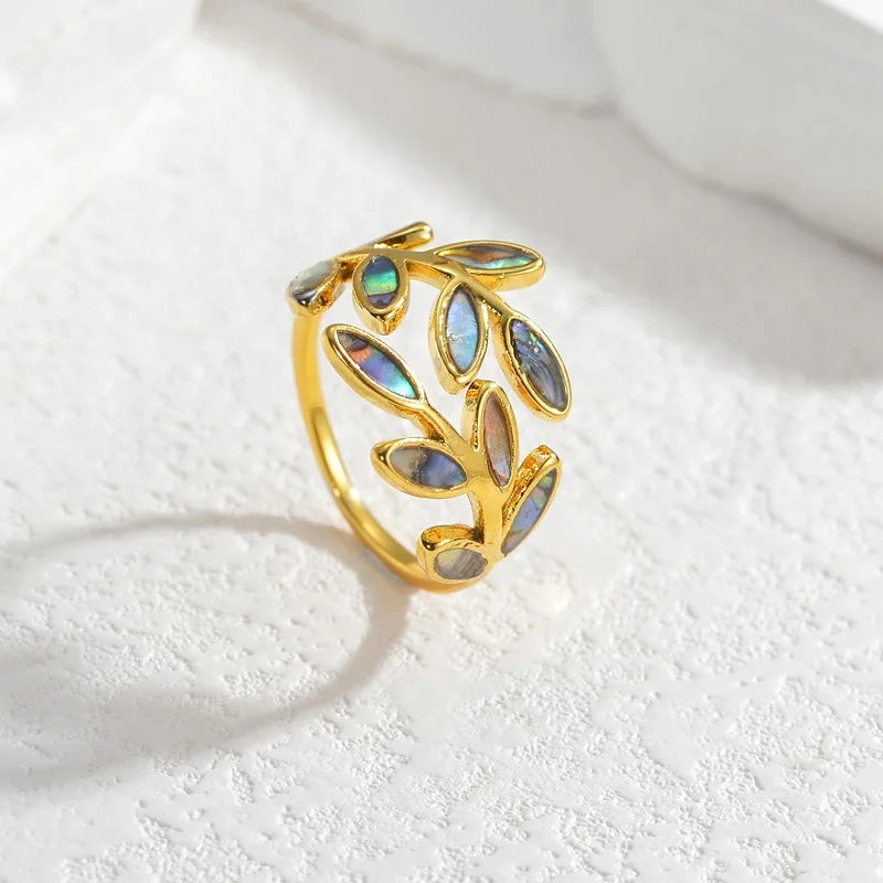 Factory Straight Fashionable Stainless Steel Zirconia Petal Opening Adjustable Unisex Ring