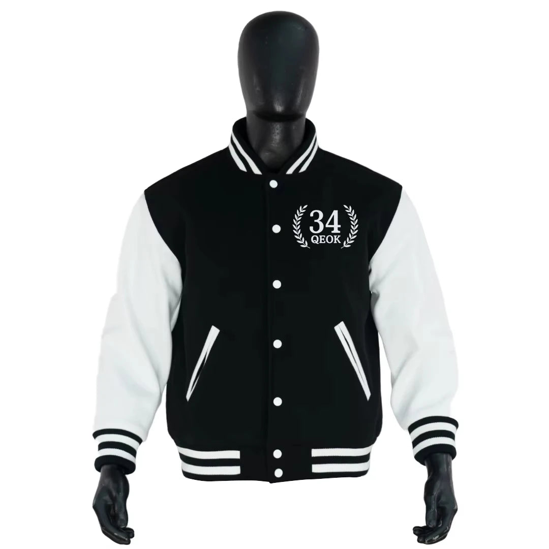 Low MOQ Custom Bomber Fleece College Letterman Varsity Jacket Baseball Jacket