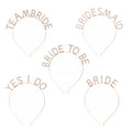 Dropshipping Bridal Shower Bachelorette Party Hair Accessory Bride to Be Bridesmaid Team Bride YES I DO Tiara Headband