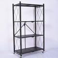 High Quality Customized Color Home Movable Steel Metal Rack Shelf Shoe Rack Organizer Standing Type Foldable Design for Kitchen
