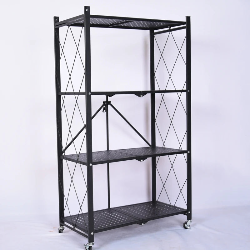 High Quality Customized Color Home Movable Steel Metal Rack Shelf Shoe Rack Organizer Standing Type Foldable Design for Kitchen