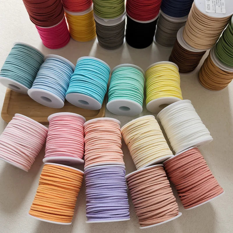 3MM Korean Suede Rope DIY Decorative Braided Cord Material Faux Suede Cord for Jewelry Necklace Bracelet Making
