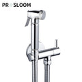 Brass Chrome-plated Wall-mounted Toilet Spray Gun High Pressure Flusher Eco-Friendly Vertical Spray Bathroom Toilet Companion
