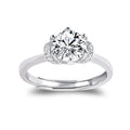 1ct Round Brilliant Moissanite Diamond Engagement Ring Adjustable Handmade 925 Sterling Silver Rings