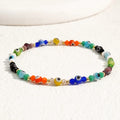 Go2boho Women's Handmade Friendship Bracelets Colorful Evil Eyes Summer Glass Bead Crystal String Fashion Pulsera Jewelry