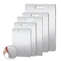 High Grade Double Sided Dish Washable Stainless Steel Titanium Chopping Cutting Board Block With Grip for Kitchen 304 316 Metal