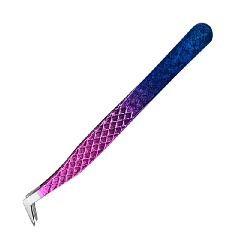 Gmagic Silver Stainless Steel Professional Pointed Lash Tweezers Durable Beauty Tool for False Eyelash Extensions Eyebrow Care