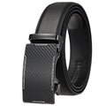 Black Brown Business Metal Alloy Automatic Buckle Cow Hide Ratchet Belt Men's Genuine Leather Belt