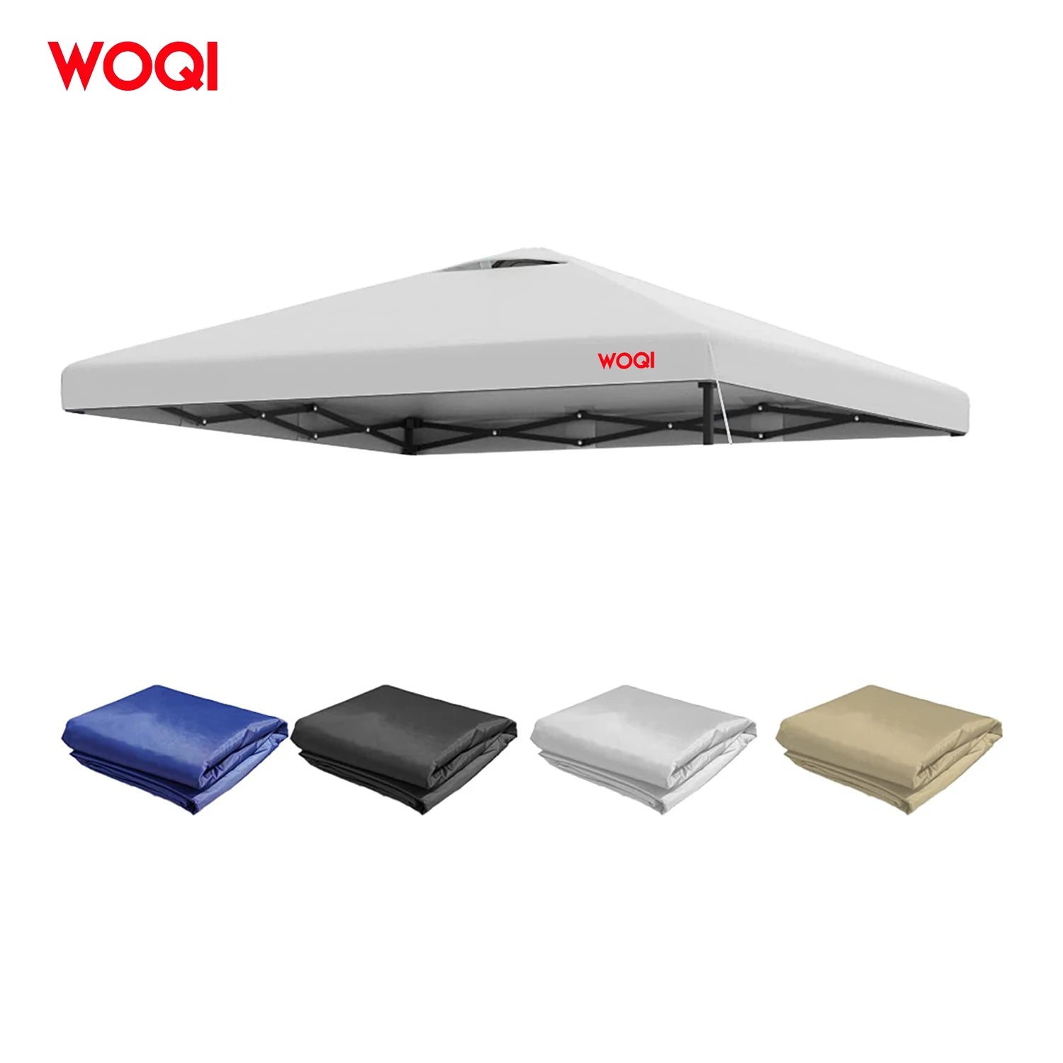 WOQI Lightweight Pop-Up Canvas Canopy Tent Instant Sun Shade for Outdoor Camping and Beach Shelter