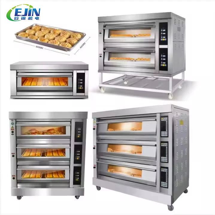 1 Deck 3 Tray Gas Oven Ignition Spare Parts Baking for Bunmade in China Bakery Equipment Combi Chulha Pizzeria Bakeware