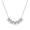 Women's 925 Sterling Silver Moissanite Diamond Solitaire Engagement Pendant Necklace Fine Wedding Jewelry Adjustable Features