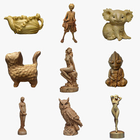 Cnc Merchining ISO9001&IATF16949 High Quality Custom Wooden Kinetic Sculpture Wood Sculpture Wood Statue Machining Services