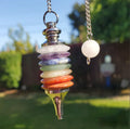 7 Chakra Beads Pendulum Healing Chakra Pendulum for Grounding Manifestation Self Reflection Prosperity Balancing Divination