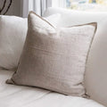 Custom Square Woven Solid French Linen Pillow Cover for Home Sofa Decor Hospital Use