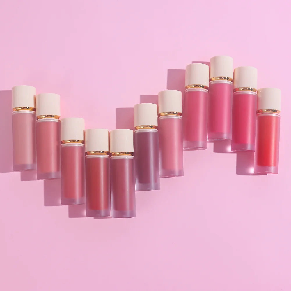 Blush Liquid 17 Color Natural Waterproof Long-lasting Makeup Blush Private Label No Logo Wholesale Vegan Liquid Blush Vendors