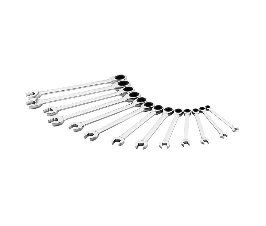 17mm Metric Ratcheting Combination Wrench CR-V Box End Head 72-tooth Ratchet OEM 270Nm Max Torque Industrial Grade 11-16 Jaw