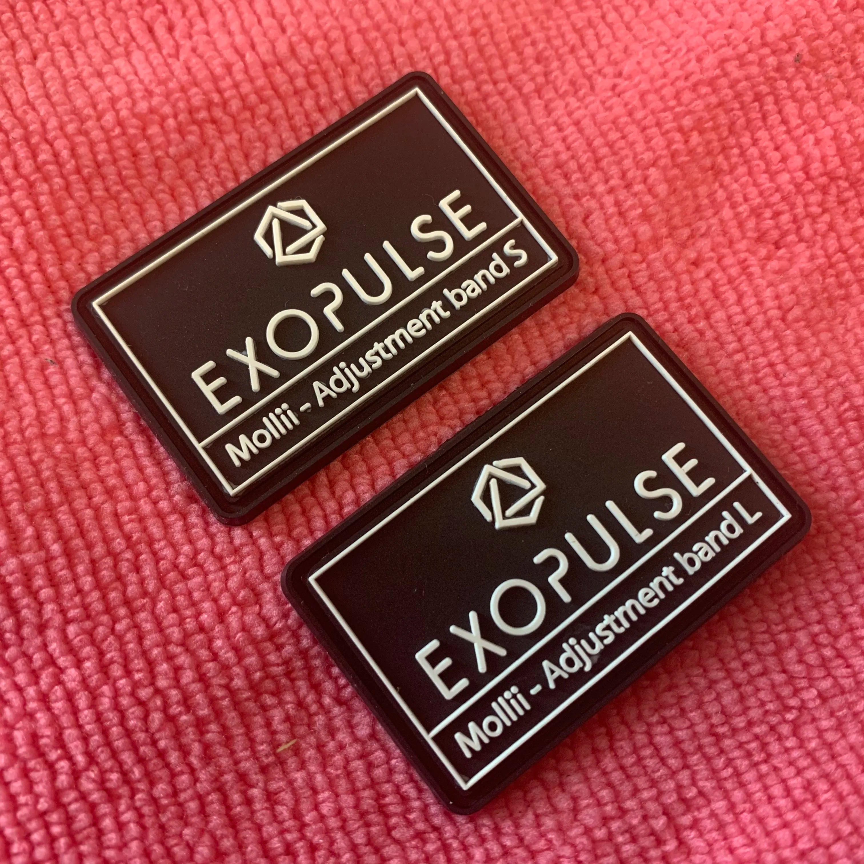 Custom 3D Embossed PVC Rubber Size Labelhot Sale Soft Jeans Rubber Patch