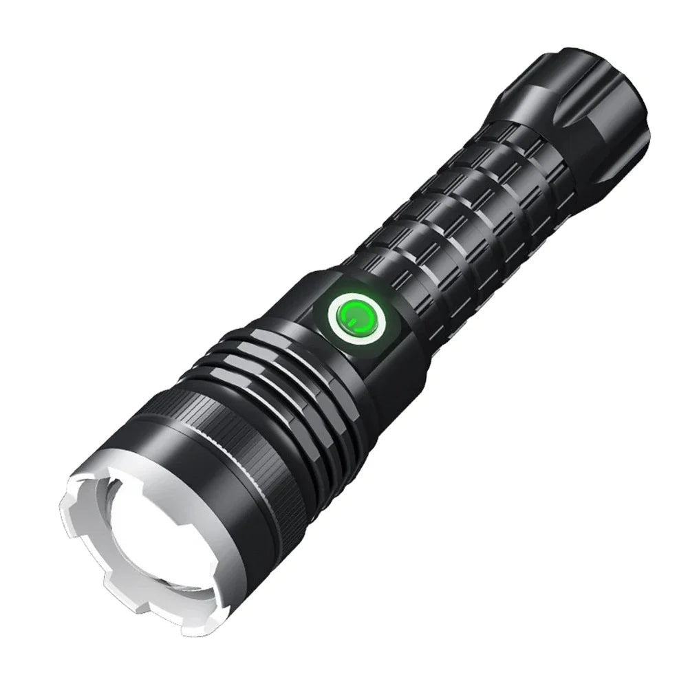 Helius High Brightness Long Shot Led Micro Usb Rechargeable Zoom Portable Camping High Power Super Torch Tactical Flashlight