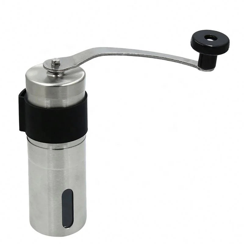 Kitchen Tools Loop Ring Easy Clean  Manual Ceramic Coffee Grinder Stainless Steel Adjustable Coffee Bean Mill With Rubber
