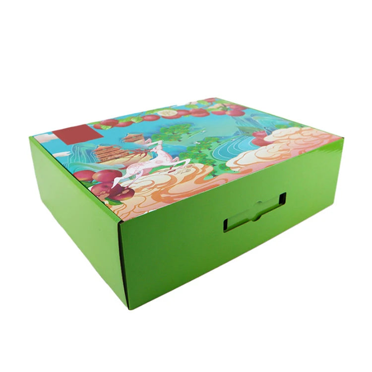 Custom Logo Printed Embossed Corrugated Folding Gift Box with Recycled Materials for Postal Shipping and Craft Packaging