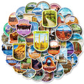 62PCS Famous Buildings USA National Park Sticker Outdoor Travel Hiking Nature Adventure Grand canyon Decals
