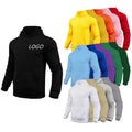 US Size Custom Logo Oversized Sweatshirts Pullover Blank Plain Hoodies 260g 65%cotton 35%polyester Custom Plus Size Men Hoodies