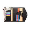 Wholesale Luxury Woman Black Leather Personalized Passport Custom Leather Cover Travel Fashion Black PU Leather Passport Holder