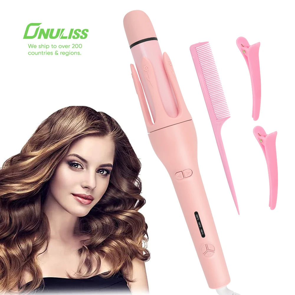 Professional Auto Magic Hair Curler Wand Portable Automatic Hair Curlers LED Temperature Hair Straightener Planchas De Cabello