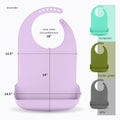 Reusable Silicone Sleeveless Apron Adult Bib-Washable Clothing Protector & Food Catcher for Elderly Disabled Special Needs