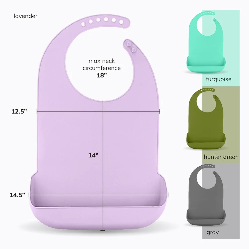 Reusable Silicone Sleeveless Apron Adult Bib-Washable Clothing Protector & Food Catcher for Elderly Disabled Special Needs