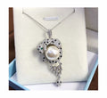 P1349 11-12mm DIY Natural  Freshwater Pearl Charm Pendant Necklace Accessory 925 Sterling Silver Jewelry for Women Without Chain