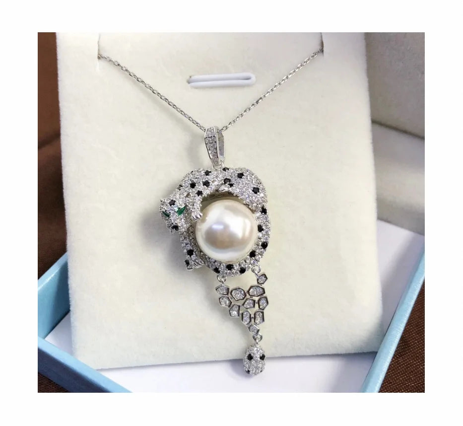 P1349 11-12mm DIY Natural  Freshwater Pearl Charm Pendant Necklace Accessory 925 Sterling Silver Jewelry for Women Without Chain