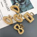 Wholesale Gold Plated Hammered Heart Fan Bowknot Shaped Metal Claw Hair Clips Accessories for Woman Girls