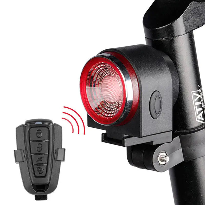 Antusi A8 Pro Bicycle Rear Light Smart LED Taillight Waterproof Remote Control Bike Finder Horn Alarm for Night Riding Battery
