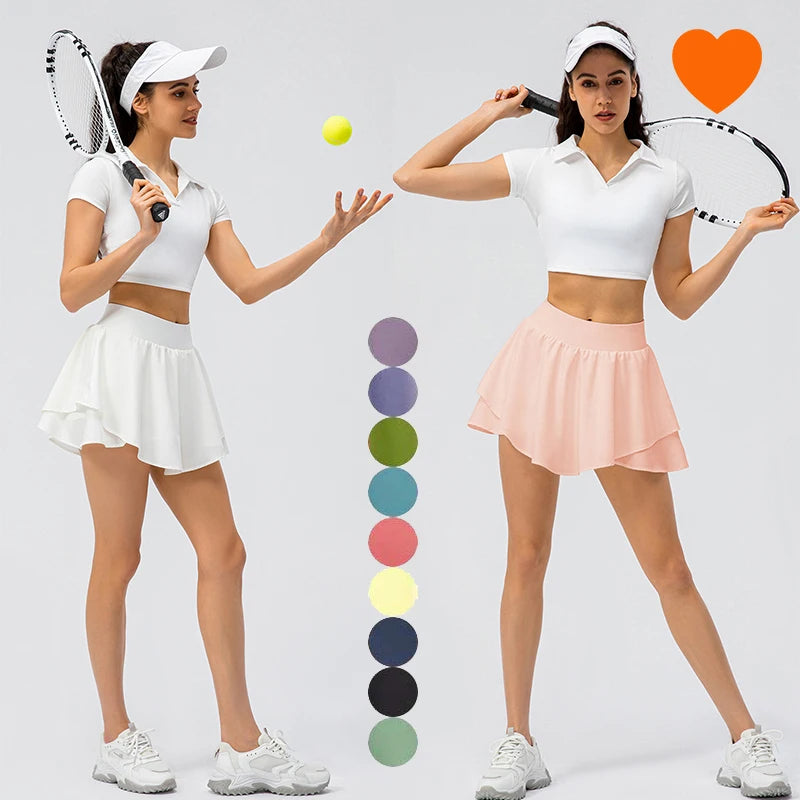 Wholesale Ball Pocket Women Sports Wear Mini Tennis Skirt Women Tennis Clothing
